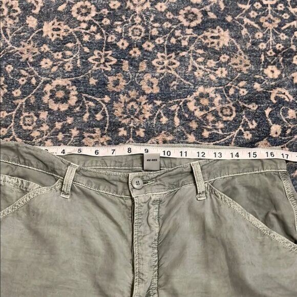 NSF Hodges Cotton Cargo Carpenter Distressed Button Closure Green Utility Pants - Picture 6 of 14